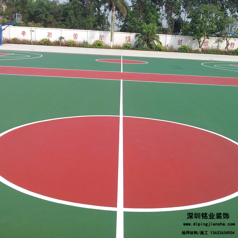 丙烯酸籃球場不同顏色分區(qū)的作用